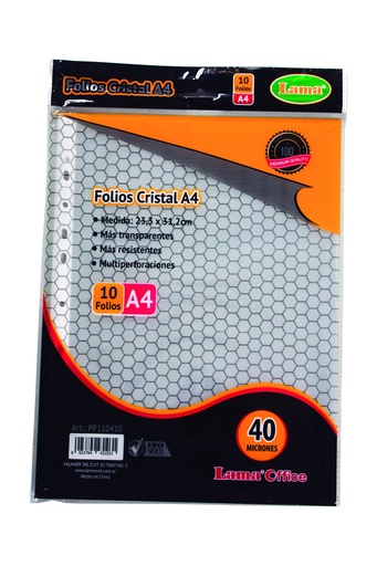 [PP110410] FOLIO LAMA A4 CLASSIC X10