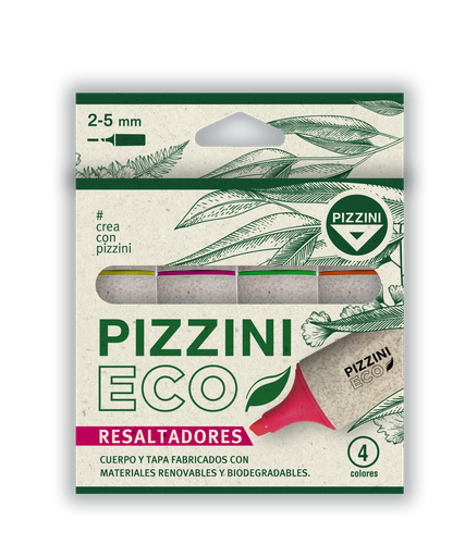 [1288ECOX4] RESALTADOR PIZZINI BISELADOS ECO X4 COLORES