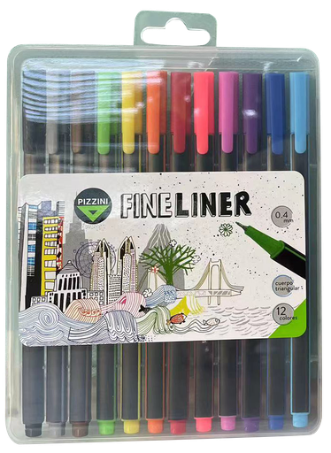 [FINEX12] MICROFIBRA PIZZINI LINER 0.4 X12 COLORES SURTIDOS