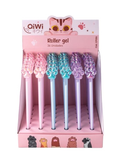 [CP006] BOLIGRAFO QIWI ROLLER GEL X1 HUELLITAS