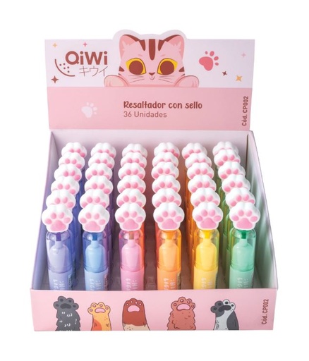 [CP002] RESALTADOR QIWI CON SELLITO HUELLITAS X1