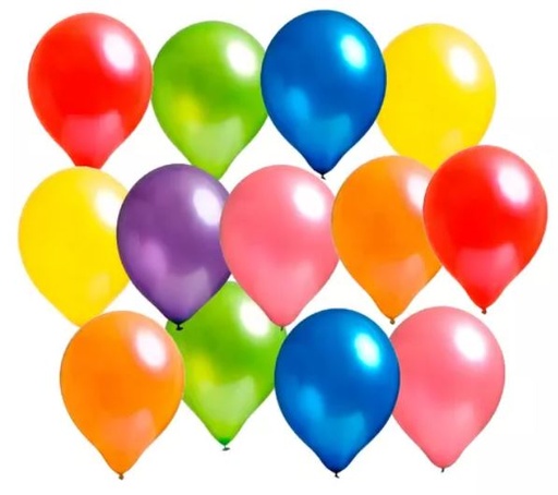 [GLOBOPERSUR] GLOBO LISO Nº12 PERLADO SURTIDO X25