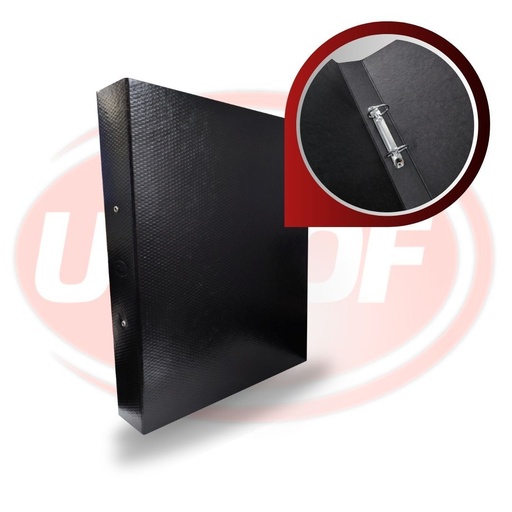 [240-100] CARPETA A4 2X40 UTIL-OF FIBRA NEGRA