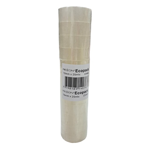 [15007] CINTA REXON 18MMX25M X8 TRANSPARENTE