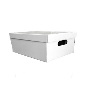 [ML18] CAJA MEDIANA LISA BLANCO