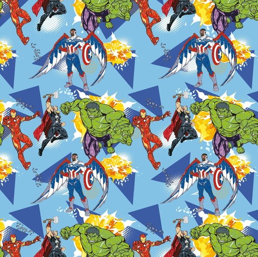 [0AF01337] PAPEL PARA REGALO MURESCO 70X100CM X10 NEW AVENGERS