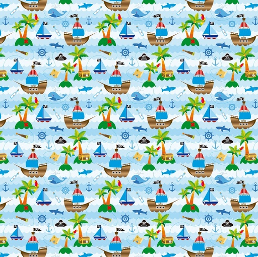 [0AF01341] PAPEL PARA REGALO MURESCO 70X100CM X10 BARCOS