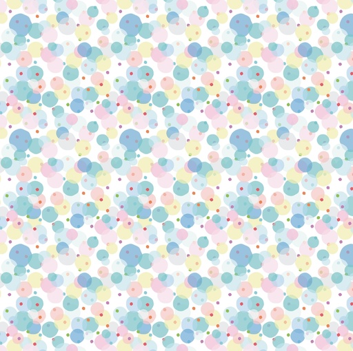 [0AF01349] PAPEL PARA REGALO MURESCO 70X100CM X10 CIRCULOS PASTEL