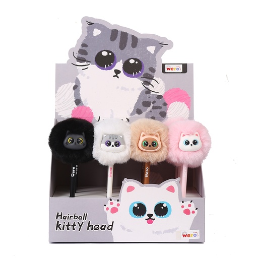 [WE4147] BOLIGRAFO WERO POMPON GATITOS X1