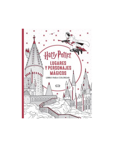 [9877473094] LIBRO HARRY POTTER LUGARES Y PERSONAJES MAGICOS PARA COLOREAR