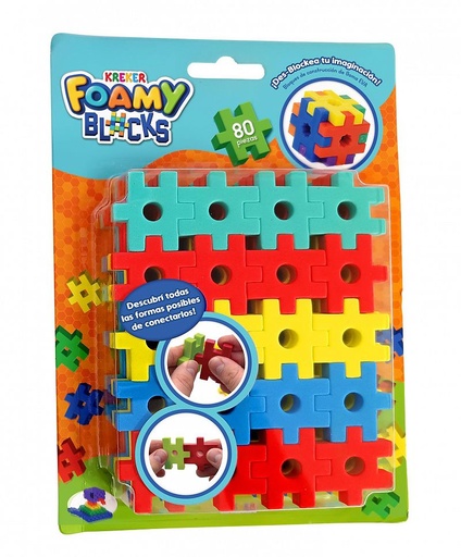 [1818] JUEGO KREKER FOAMY BLOCKS X80 PIEZAS