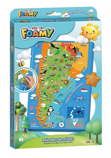 [810] JUEGO KREKER FOAMY ENCASTRE ANIMALES DE MI PAIS