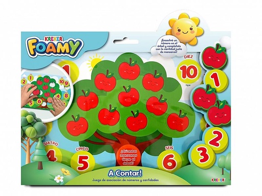 [817] JUEGO KREKER FOAMY A CONTAR! ARBOL CON MANZANAS