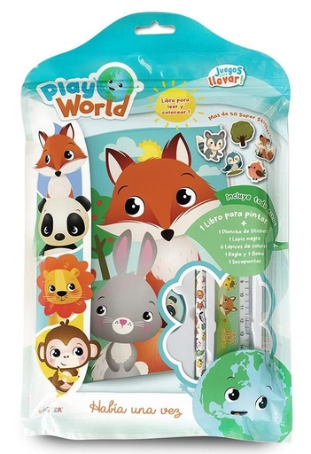 [1036] LIBRO KREKER PLAY WORLD PARA LEER Y COLOREAR HABIA UNA VEZ