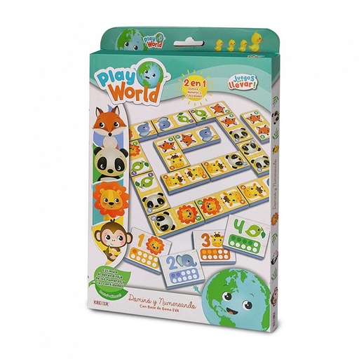 [1031] JUEGO KREKER PLAY WORLD DOMINO Y NUMERANDO