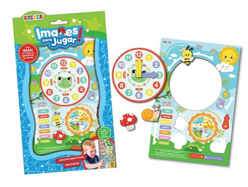 [64] JUEGO KREKER IMANES PARA JUGAR ¿QUE HORA ES?