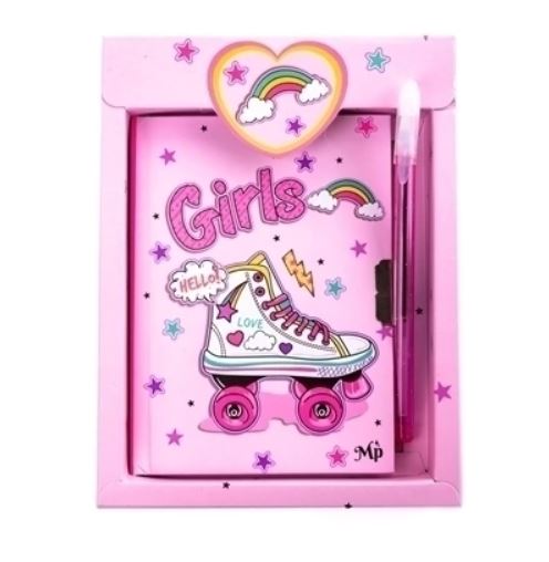 [E-25-8] DIARIO INTIMO MP GIRLS 19X14 56 HOJAS CON BOLIGRAFO Y CANDADO