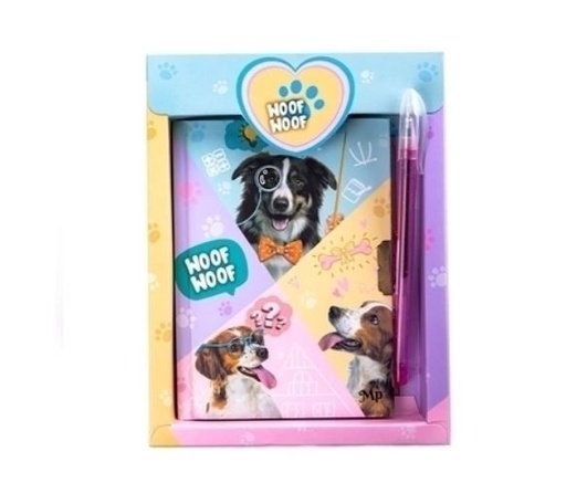 [E-25-5] DIARIO INTIMO MP PETS 19X14 56 HOJAS CON BOLIGRAFO Y CANDADO