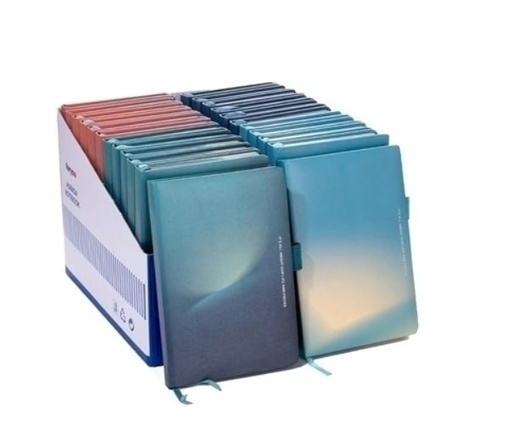 [25-363] LIBRETA MP TAPA DURA 10X16 ACOLCHADA AURORA BOREAL 80 HOJAS