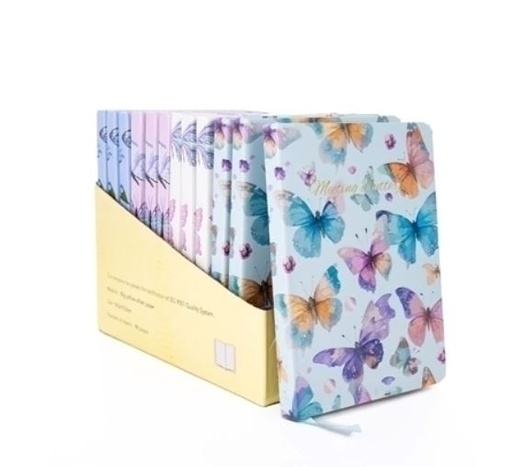 [25-120] LIBRETA MP TAPA DURA A6 BUTTERFLY 96 HOJAS