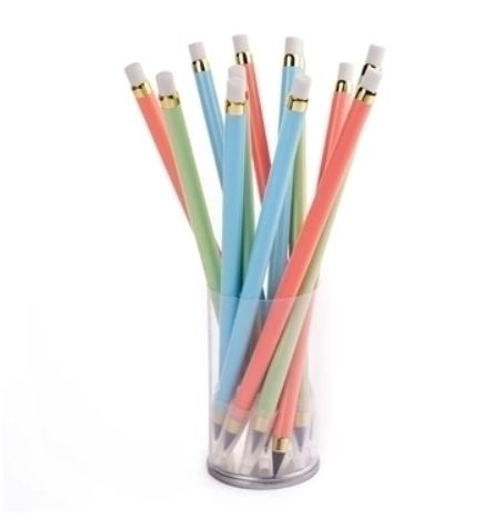 [25-86] LAPIZ INFINITO MP METALICO PASTEL CON GOMA X12