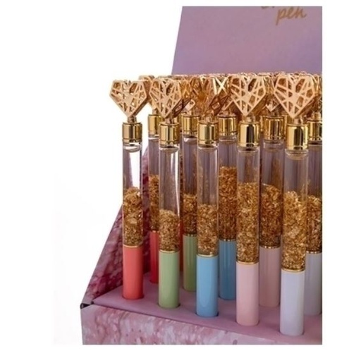 [25-528] BOLIGRAFO MP METALICO CORAZON 3D PASTEL X4