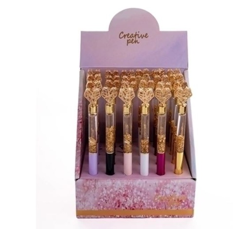 [25-529] BOLIGRAFO MP METALICO CORAZON 3D ELEGANCE X4