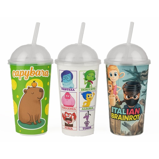 [VASOBOMBILLA] VASO CON BOMBILLA MODELOS SURTIDOS