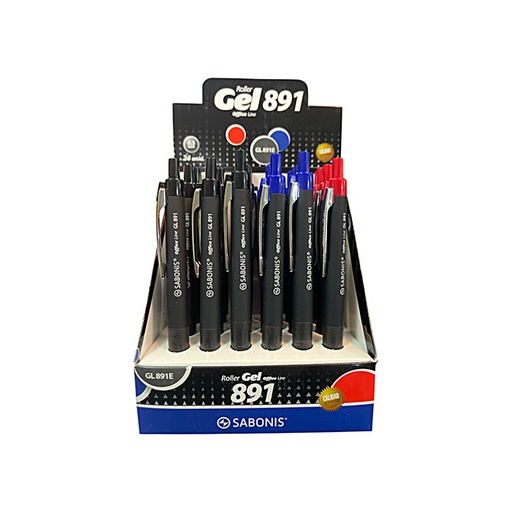 [GL891] BOLIGRAFO SABONIS 891 ROLLER GEL RETRACTIL 0.5 X24