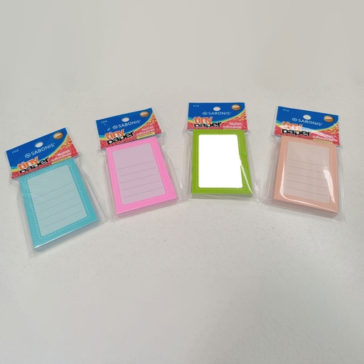 [1113] NOTAS ADHESIVAS SABONIS 1113 SOFT LINE VERDE 50X76MM