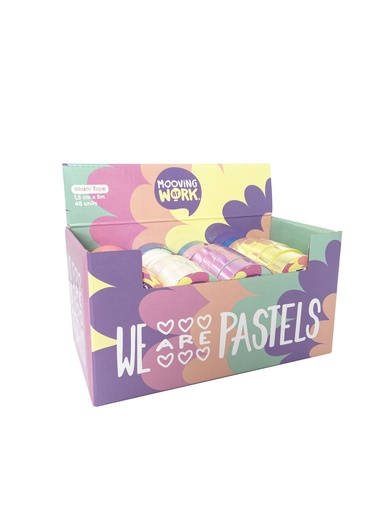 [2102110501] CINTA MOOVING WASHI TAPE PASTEL HOLO 1.5 X 5