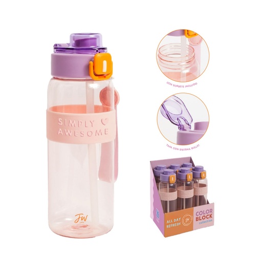 [201401] BOTELLA PLASTICA FW 500ML COLOR BLOCK (PROXIMAMENTE)