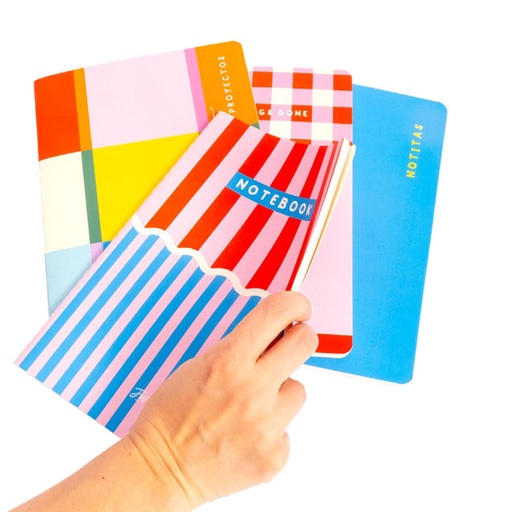 [201391] SET DE CUADERNO FW 14.8X21 X4 COLOR BLOCK (PROXIMAMENTE)