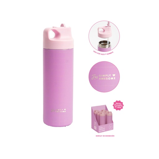 [201429] BOTELLA TERMICA FW 550ML ROSA (PROXIMAMENTE)