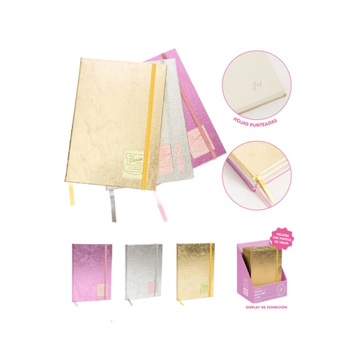 [201424] LIBRETA BULLET JOURNAL SHINE FW 140X200 80 HOJAS CON PUNTOS (PROXIMAMENTE)