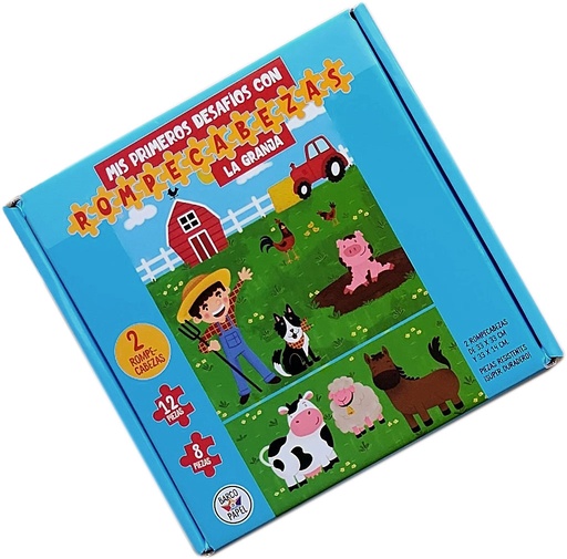 [786071078932] ROMPECABEZAS BARCO DE PAPEL (2 UNIDADES) 8 Y 12 PIEZAS - LA GRANJA