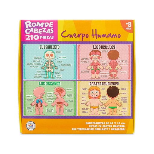 [786071076884] ROMPECABEZAS BARCO DE PAPEL 210 PIEZAS - CUERPO HUMANO