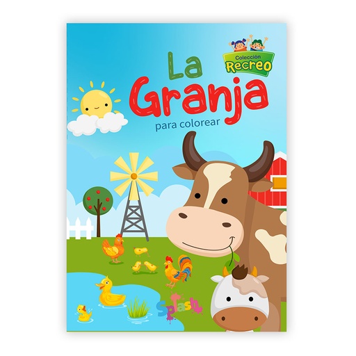 [6074] LIBRO SPLASH COLECCION RECREO LA GRANJA PARA COLOREAR