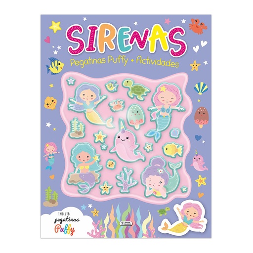 [CAD214-217] LIBRO DE ACTIVIDADES SCHOOL FUN CON PEGATINAS PUFFY SIRENAS