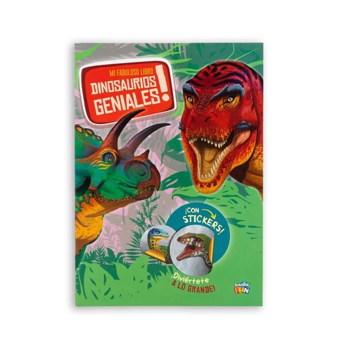 [LIST-520] LIBRO SCHOOL FUN DINOSAURIOS GENIALES CON STICKERS