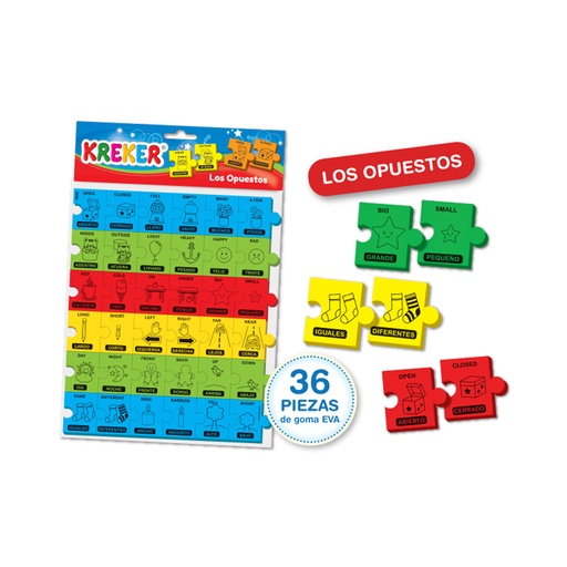 [302] JUEGO KREKER ENCASTRE GOMA EVA LOS OPUESTOS