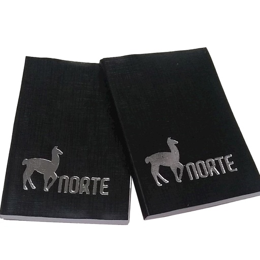 [10070] LIBRETA NORTE Nº70 TAPA SIMIL HULE FLEXIBLE 70 HOJAS RAYADO