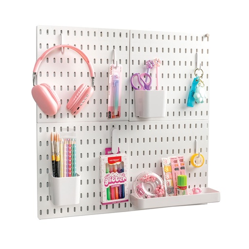 [PIZ109] ORGANIZADOR DE PARED OLAMI 4 PANELES PLASTICOS 28X28CM C/U