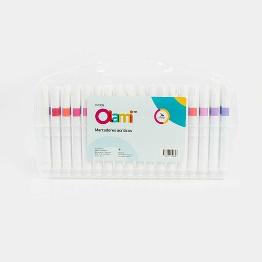 [MAC336] MARCADOR OLAMI ACRILICO X 36 COLORES