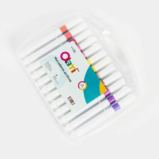 [MAC324] MARCADOR OLAMI ACRILICO X 24 COLORES
