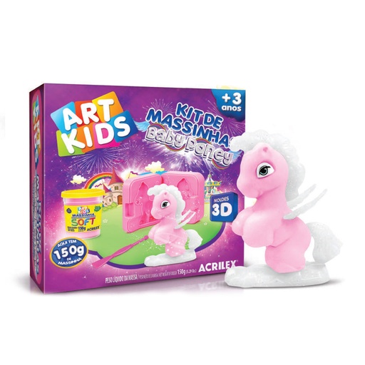 [40043-0000] KIT DE MASAS PARA MOLDEAR ACRILEX 150g BABY PONEY