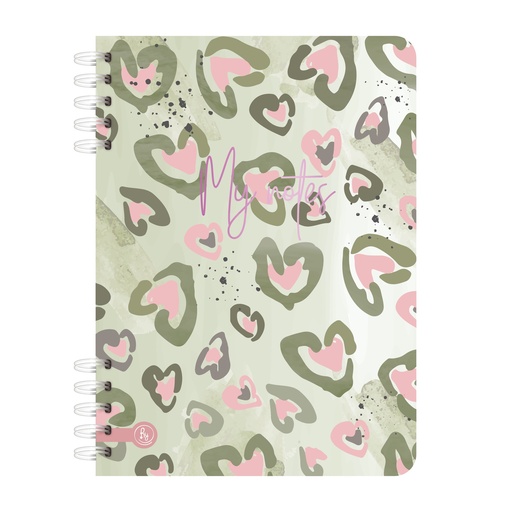 [1018] CUADERNO RY A5 ANILLADO 15x21cm 80 HOJAS RAYADAS LINEA ACUARELA 1018