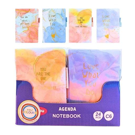 [26942] LIBRETA  C6 80 HOJAS RAYADAS 11x16cm FRASES