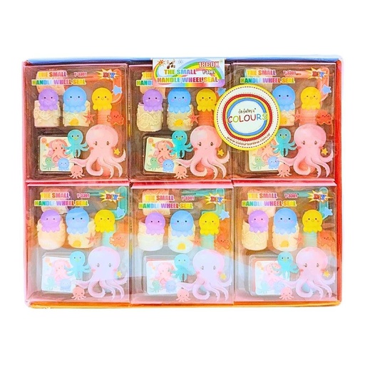[26866] SELLO RODANTE COLOURS SET PULPO