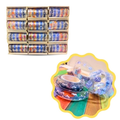 [24866] CINTA ADHESIVA COLOURS X5 1.5cmx2m OCEANO